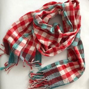Lightweight Gingham Scarf